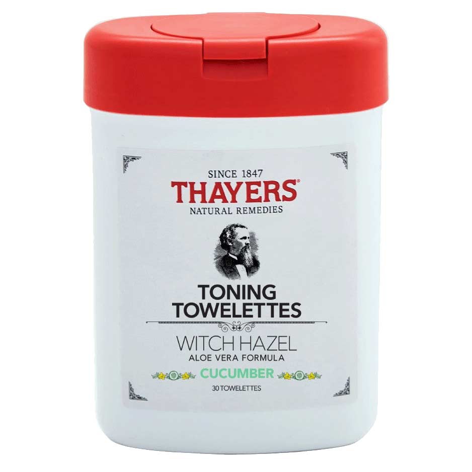 Closed Cucumber Toning Towelettes Witch Hazel by Thayers Natural 