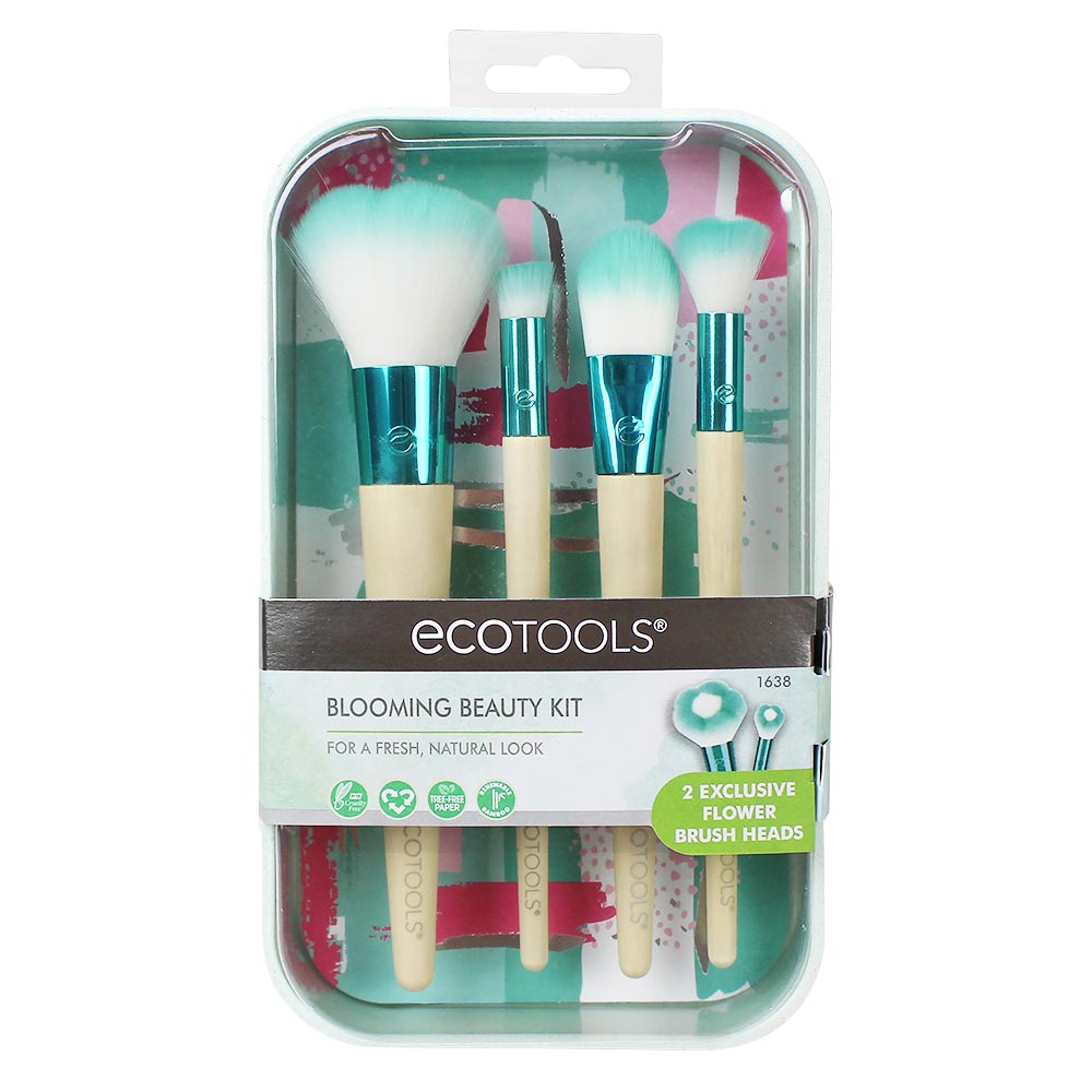 EcoTools Blooming Beauty Kit with 2 Exclusive Flower Brush Heads in front