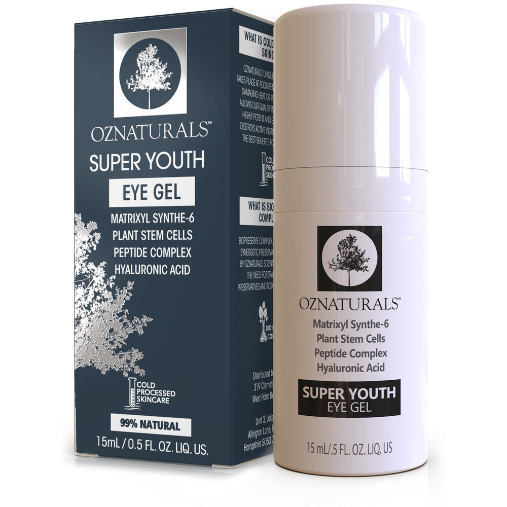 OZNaturals Super Youth Eye Gel 99% Natural with box