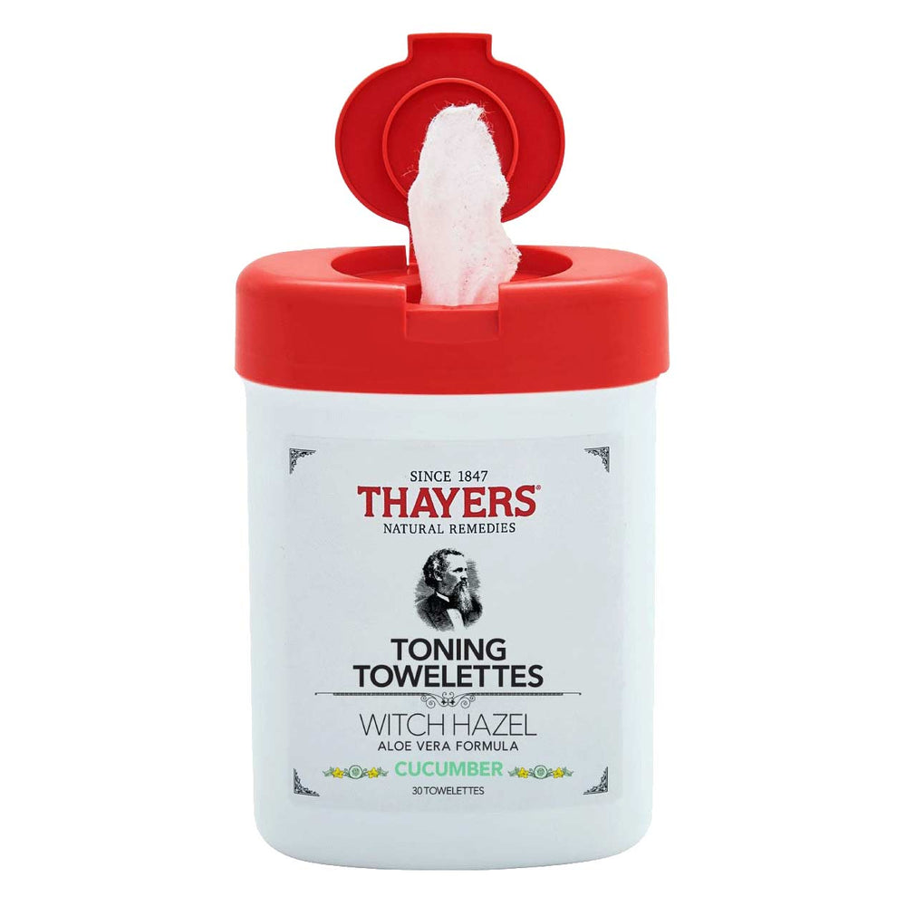 Open Cucumber Toning Towelettes Witch Hazel by Thayers Natural 