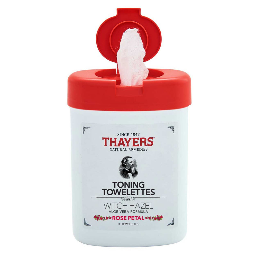 Rose Petal Toning Towelettes Witch Hazel by Thayers natural 