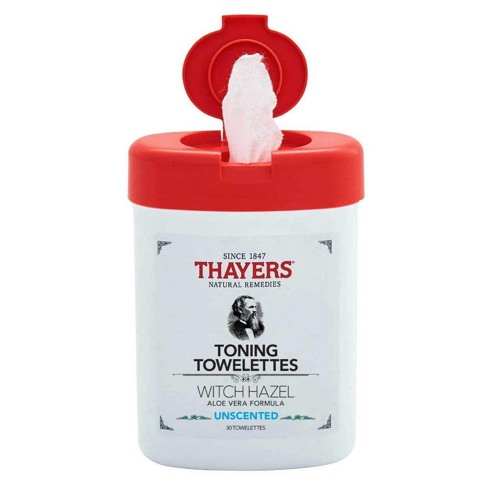 Open Unscented Toning Towelettes Witch Hazel by Thayers natural